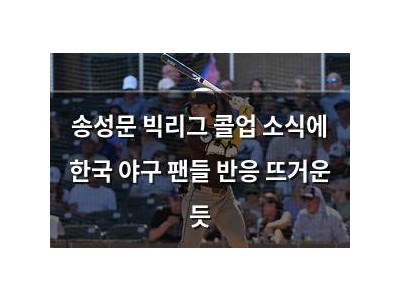 송성문 빅리그 콜업 소식에 한국 야구 팬들 반응 뜨거운 듯